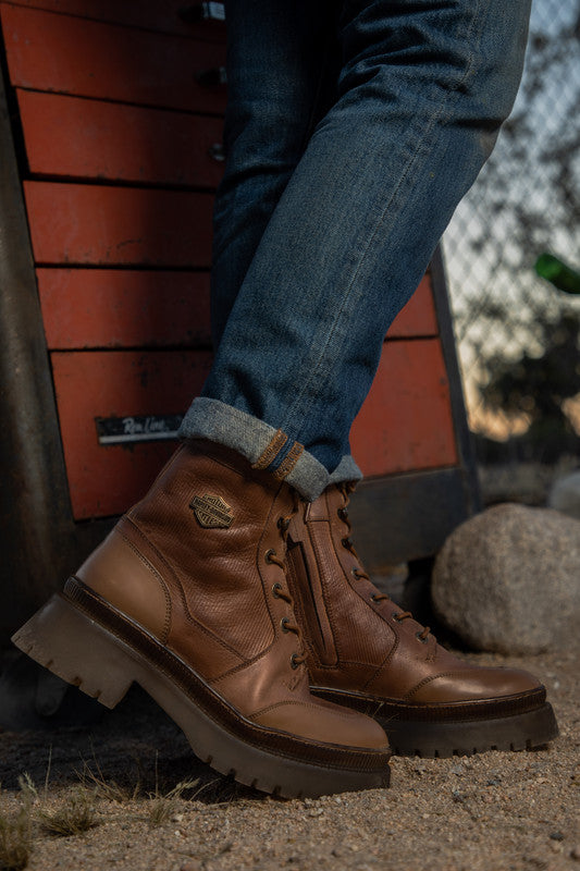 Harley-Davidson KAVAN 7" LACE - BROWN Boot D65002