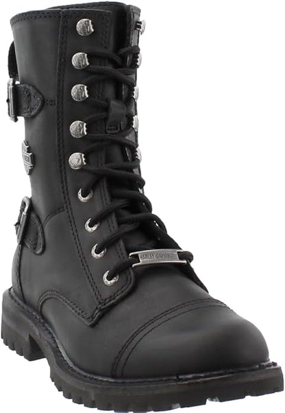 Harley Davidson Women's Balsa Black Cap Toe Boots Shoes