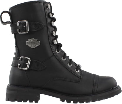 Harley Davidson Women's Balsa Black Cap Toe Boots Shoes