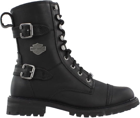 Harley Davidson Women's Balsa Black Cap Toe Boots Shoes