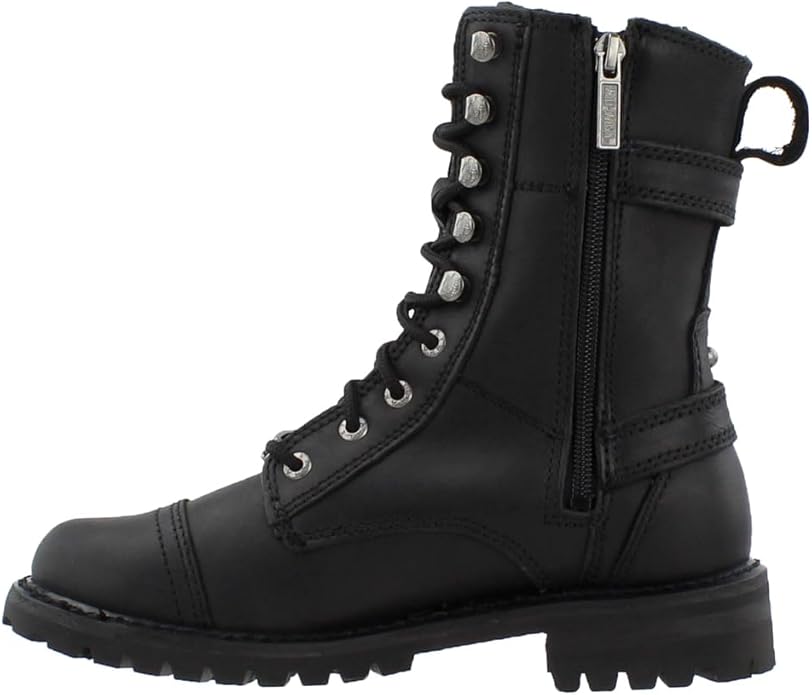 Harley Davidson Women's Balsa Black Cap Toe Boots Shoes