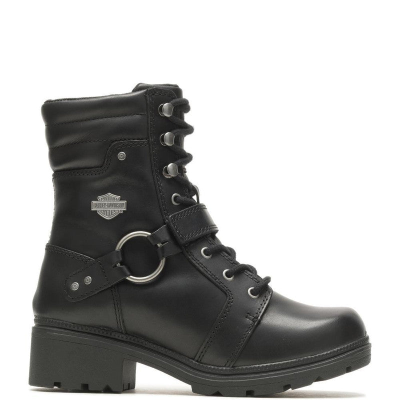 Harley-Davidson TEGAN 6" LACE HARNESS - BLACK Women's Boot D84706