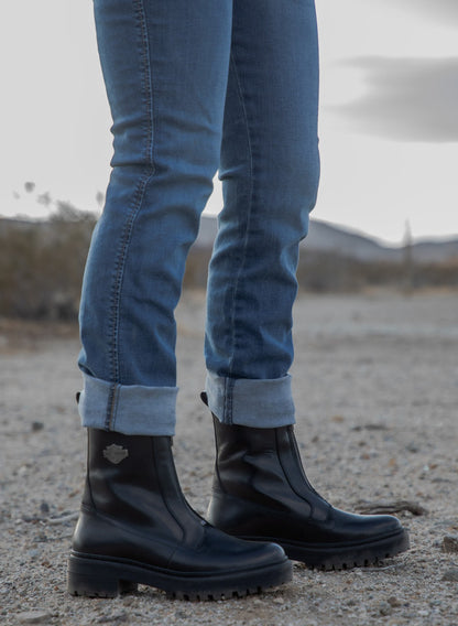 Harley-Davidson CARNEY FRONT ZIP - BLACK Boot D84785